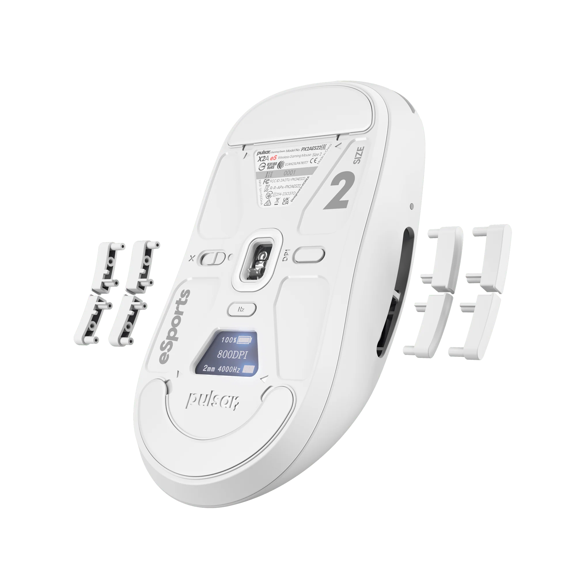 [White Edition] X2A eS Medium Gaming Mouse